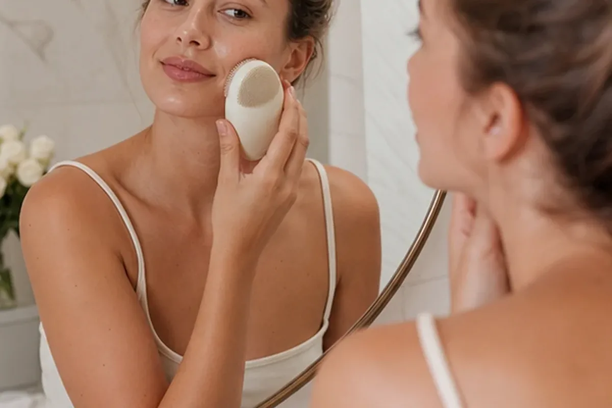 Authentische Beauty-Routine passend zum Thema Gesichtsmaske für unreine Haut