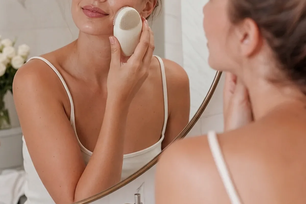 Authentische Beauty-Routine passend zum Thema Wirkstoff-Bibliothek