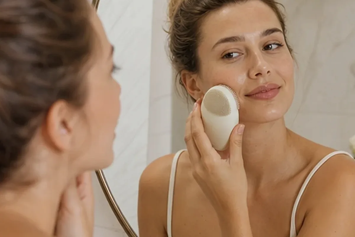 Authentische Beauty-Routine passend zum Thema Retinol-Serum für Mischhaut