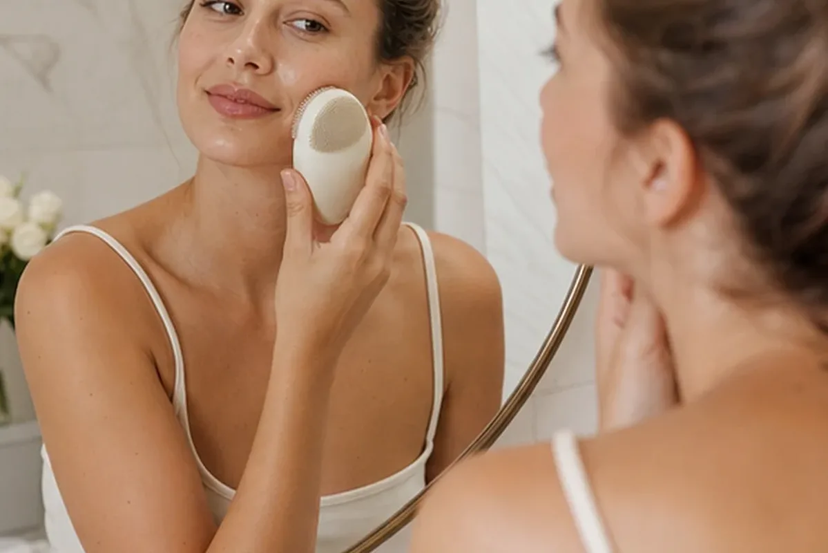 Redaktionelle Detailaufnahme zur Orientierung bei Chemisches Peeling bei Pigmentflecken