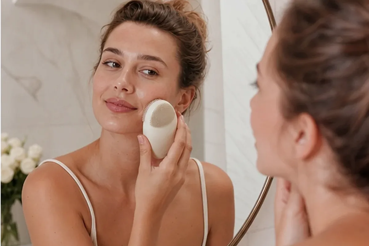 Authentische Beauty-Routine passend zum Thema Feuchtigkeitsserum für fettige Haut
