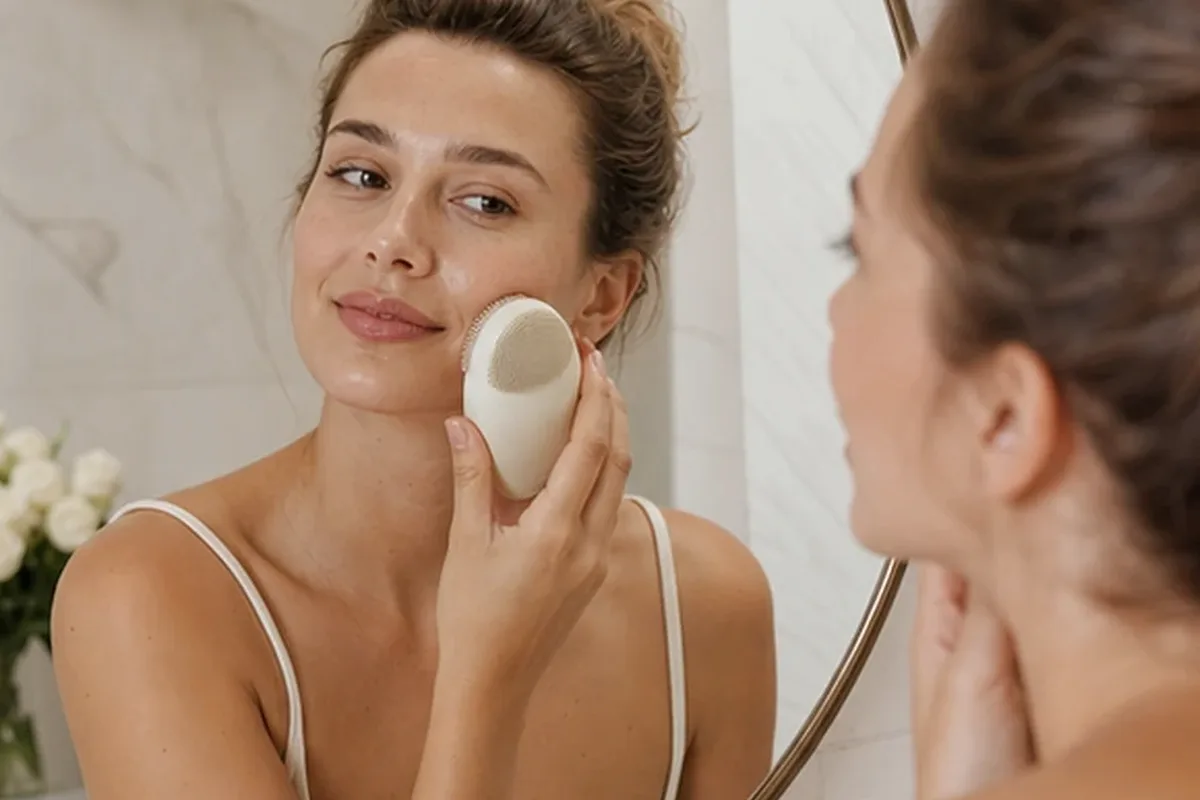 Redaktioneller Beauty-Moment zur Ausgangslage bei Anti-Aging-Routine bei Rötungen