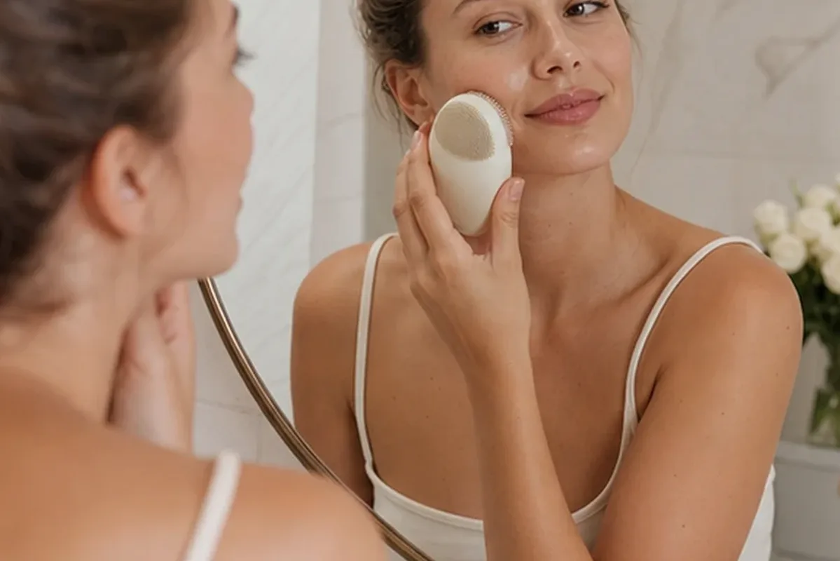 Authentische Beauty-Routine passend zum Thema Kosmetikspiegel bei kleinem Budget