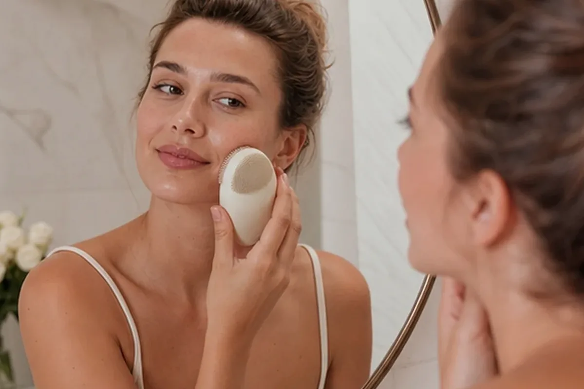 Hochwertige Beauty-Inszenierung zu Auswahlkriterien für Hautbarriere-Pflege für empfindliche Haut