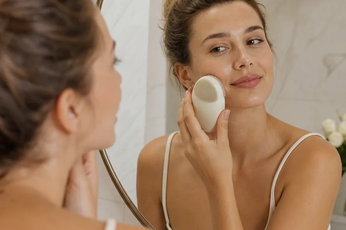 Emotionaler und authentischer Anwendungsmoment rund um Hyaluron-Serum bei Pigmentflecken