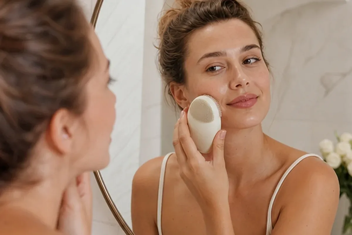 Authentischer Wohlfühlmoment passend zum Beauty-Thema Glätteisen bei kleinem Budget