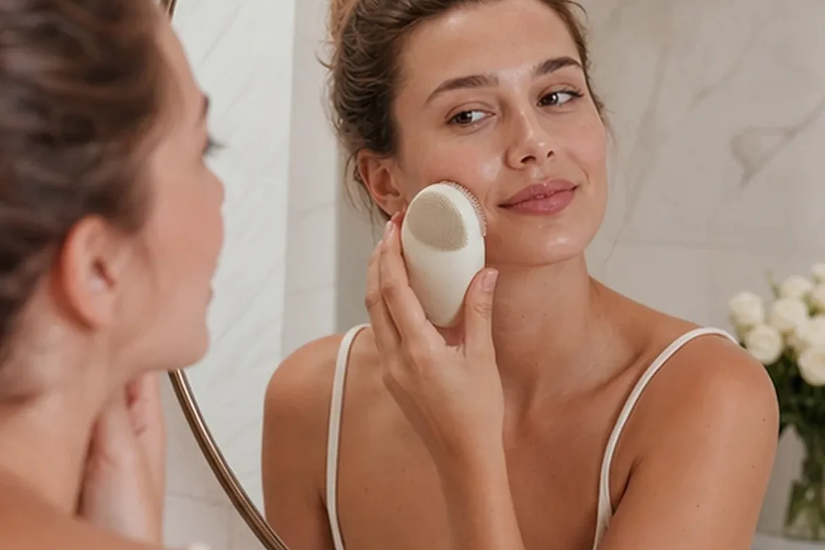 Redaktioneller Beauty-Moment zur Ausgangslage bei Retinol-Serum bei Pigmentflecken