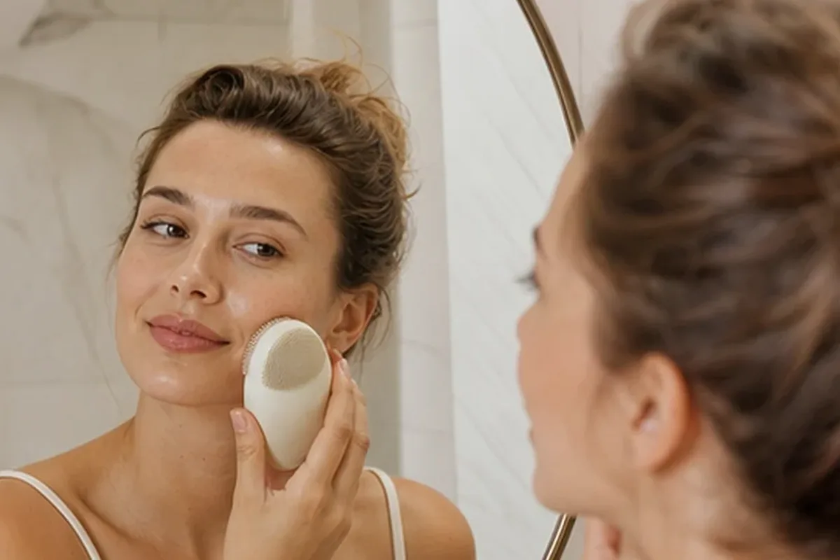 Hochwertige Beauty-Inszenierung zu Auswahlkriterien für Anti-Aging-Routine für trockene Haut