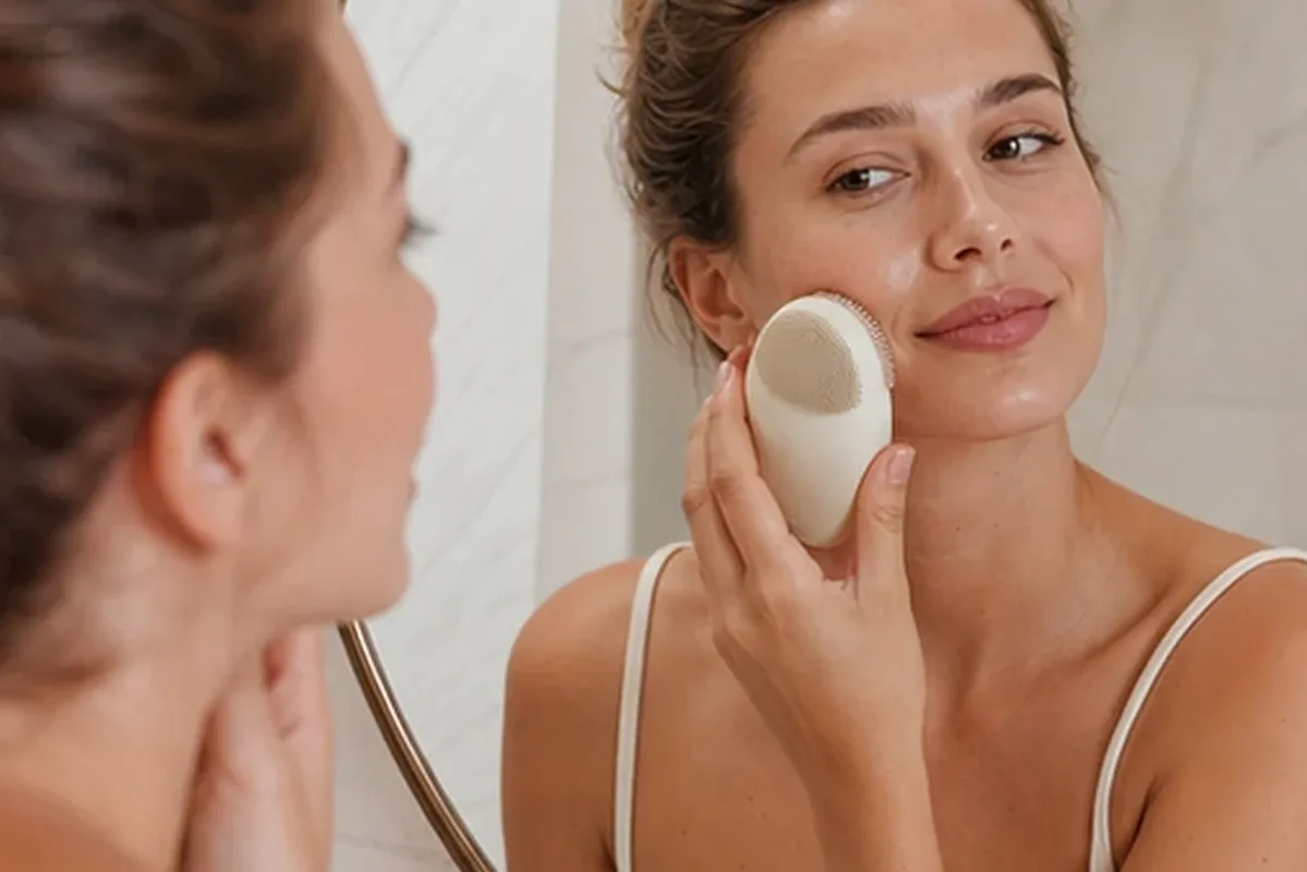 Hochwertige Beauty-Inszenierung zu Auswahlkriterien für Vitamin-C-Serum für unreine Haut