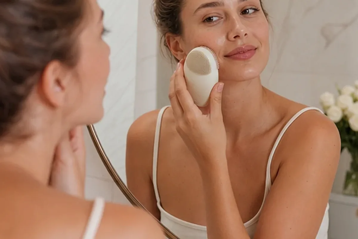 Redaktioneller Beauty-Moment zur Ausgangslage bei Anti-Aging-Routine für Mischhaut