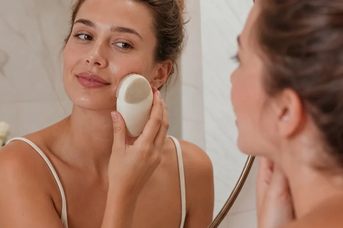 Authentische Beauty-Routine passend zum Thema Kosmetikspiegel für Reisen