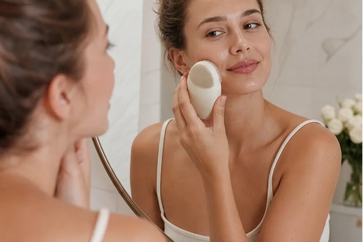 Hochwertige Beauty-Inszenierung zu Auswahlkriterien für Retinol-Serum bei ersten Fältchen