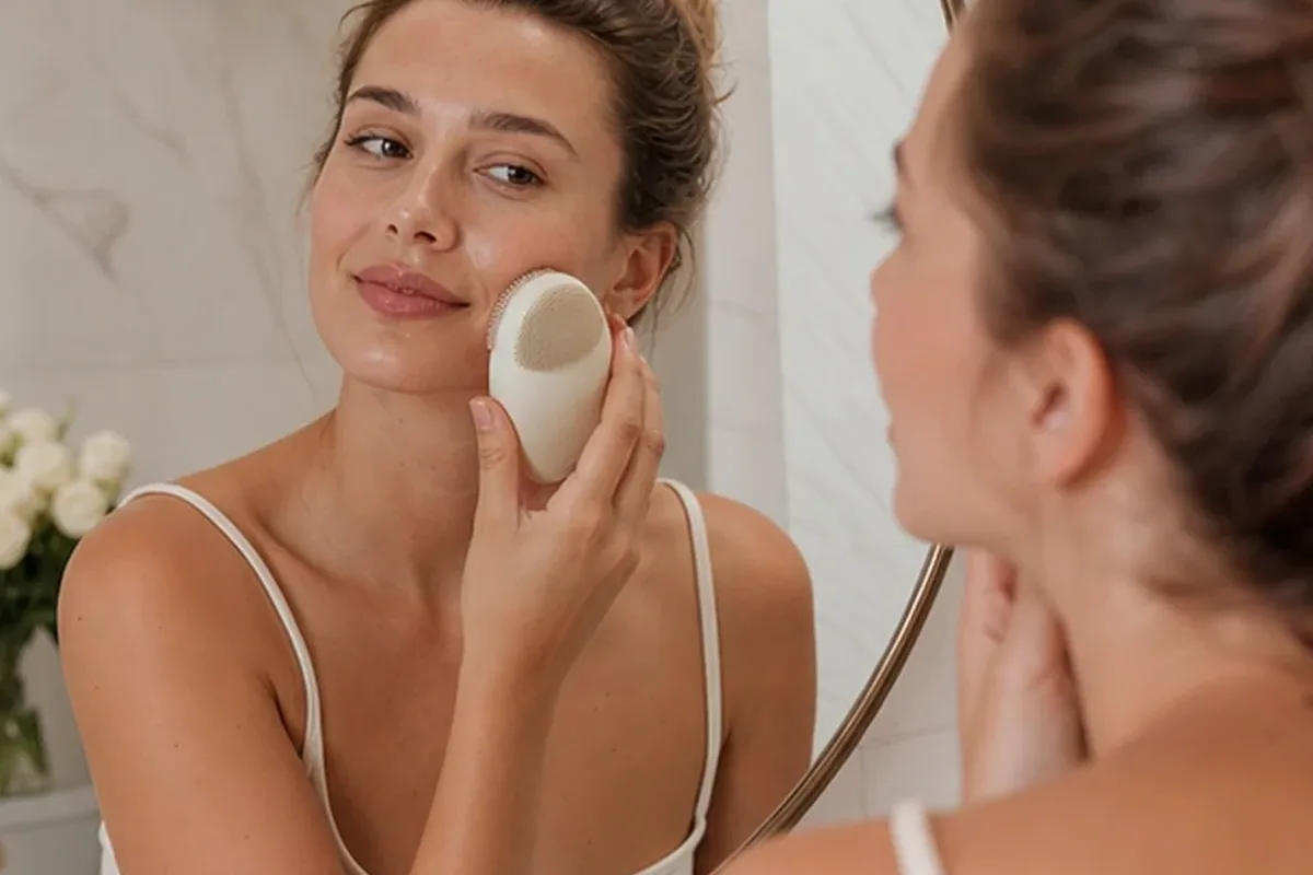 Authentischer Wohlfühlmoment passend zum Beauty-Thema Glätteisen für lockiges Haar