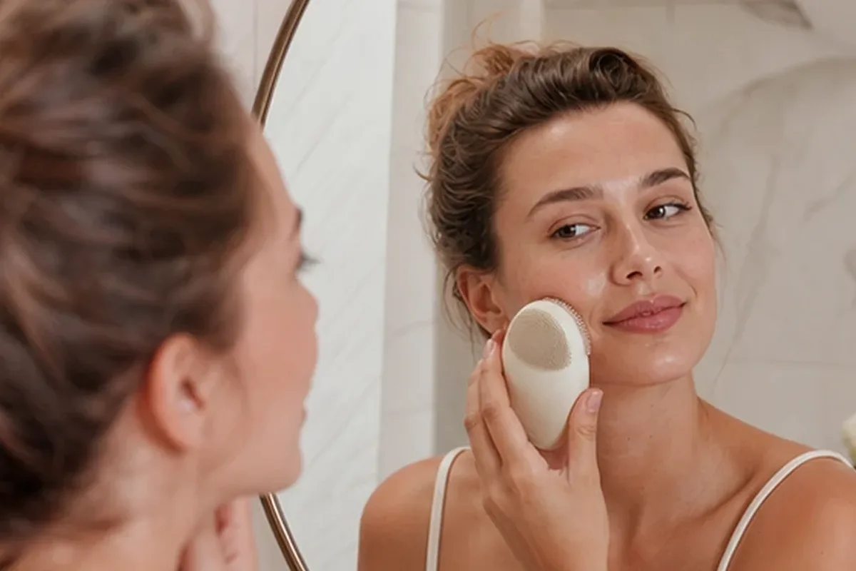 Redaktioneller Beauty-Moment zur Ausgangslage bei Mizellenwasser bei Pigmentflecken