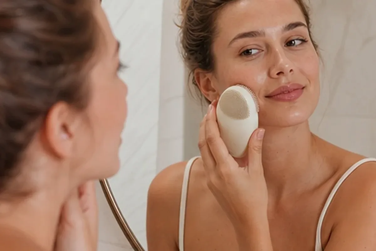 Authentische Beauty-Routine passend zum Thema Hautbarriere-Pflege bei ersten Fältchen