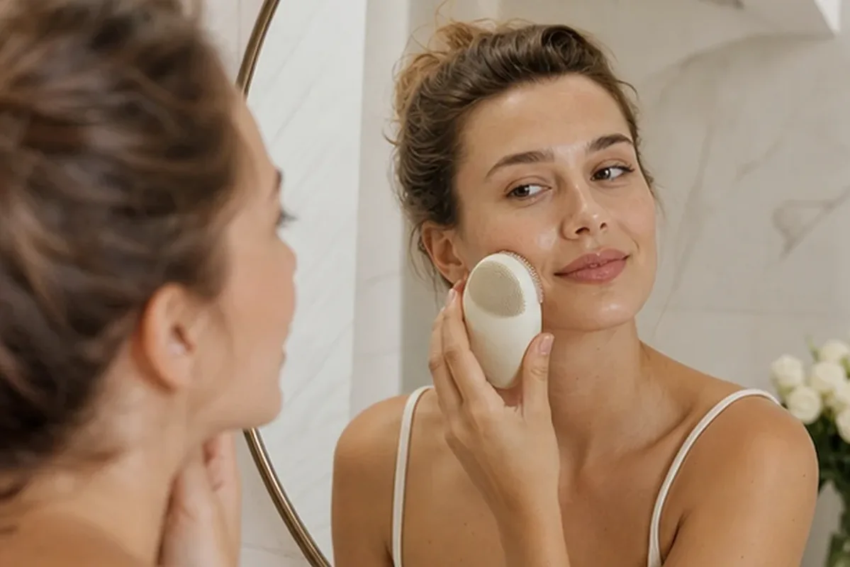 Redaktioneller Beauty-Moment zur Ausgangslage bei Gesichtswasser bei Pigmentflecken