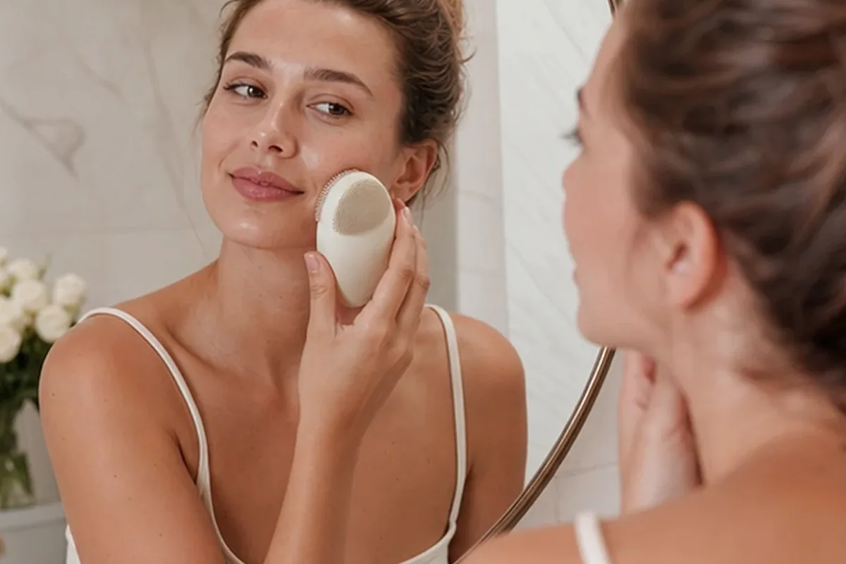 Redaktionelle Detailaufnahme zur Orientierung bei Retinol-Serum für unreine Haut