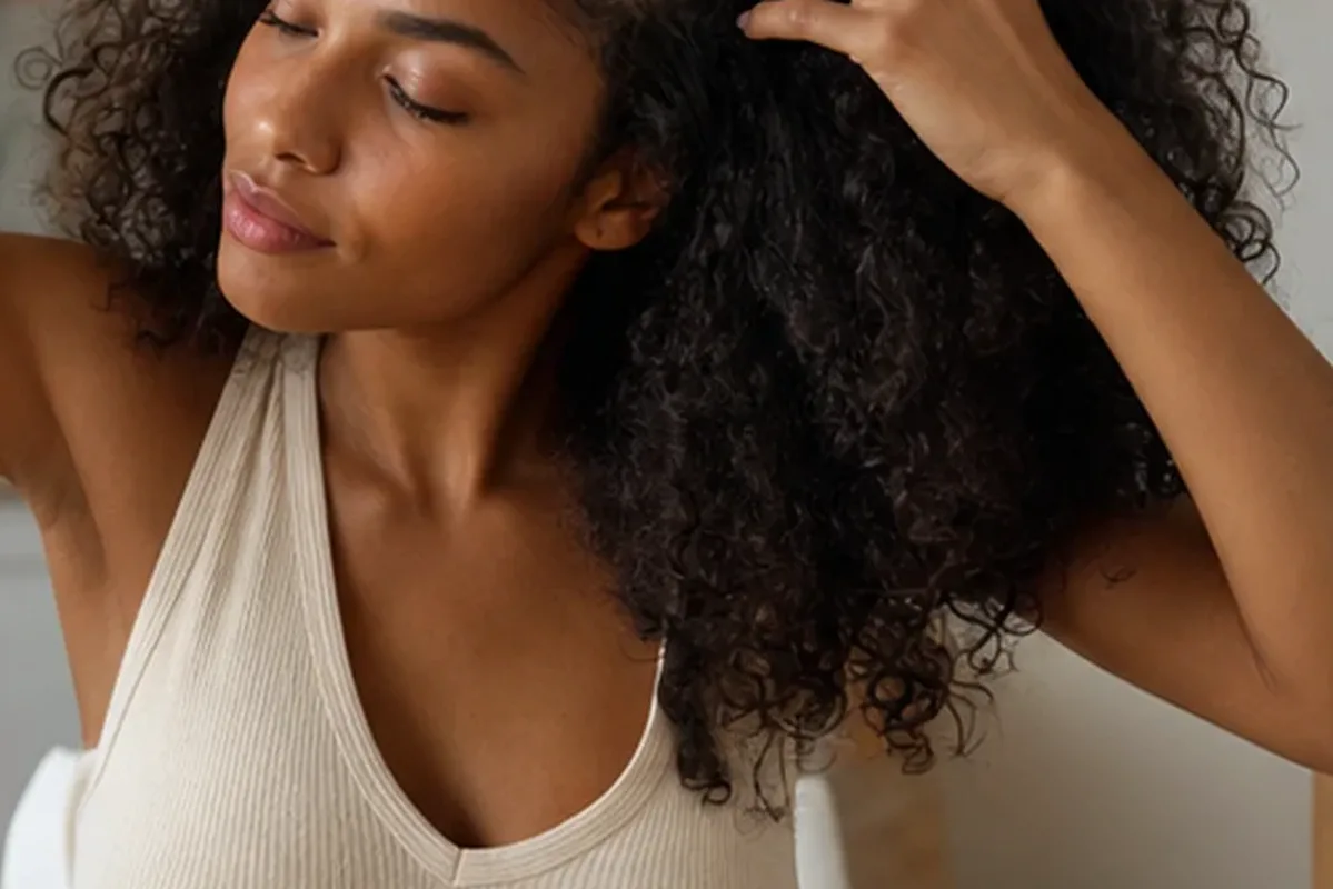 Redaktioneller Beauty-Moment zur Ausgangslage bei Silbershampoo bei fettigem Ansatz