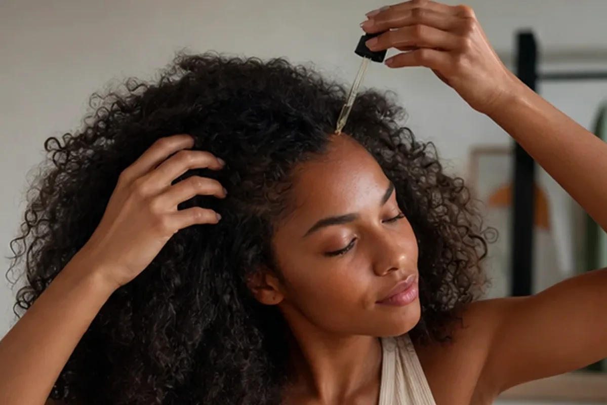 Authentische Beauty-Routine passend zum Thema Tiefenreinigungsshampoo für strapaziertes Haar