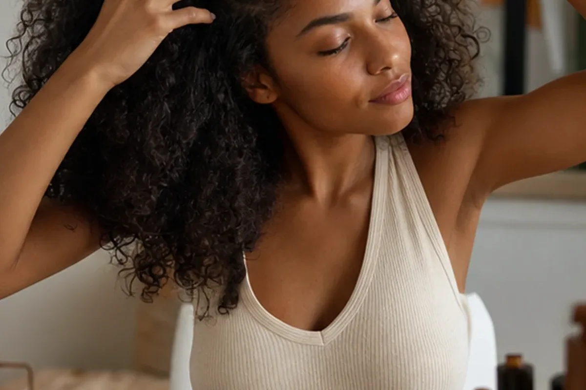 Redaktionelle Detailaufnahme zur Orientierung bei Tiefenreinigungsshampoo bei Frizz