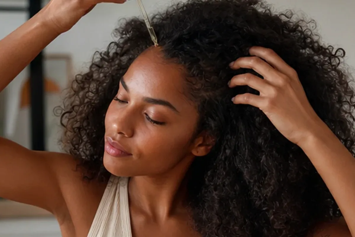 Authentische Beauty-Routine passend zum Thema Haaröl für trockenes Haar