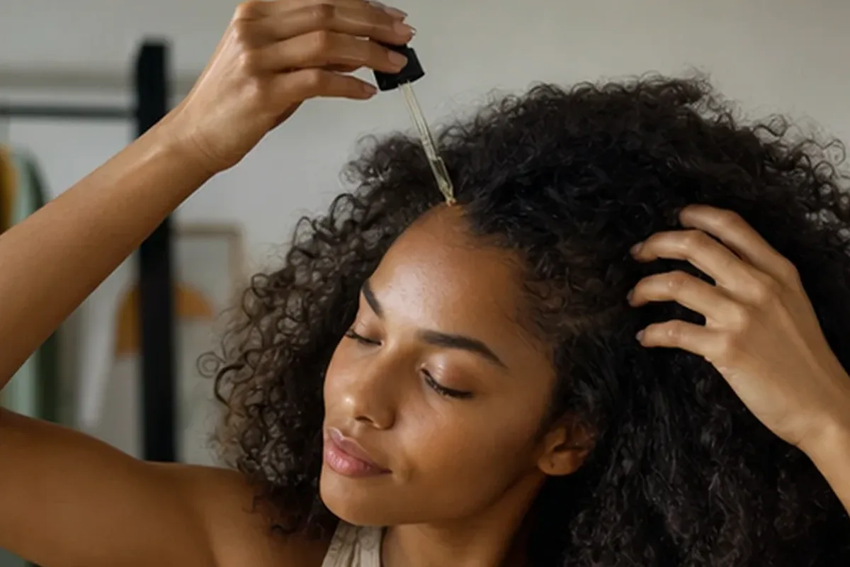 Authentische Beauty-Routine passend zum Thema Haarbürste für empfindliche Kopfhaut