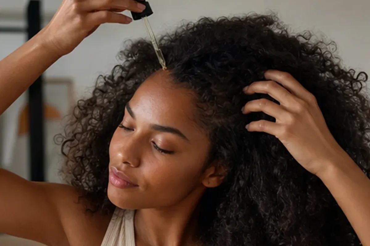 Authentische Beauty-Routine passend zum Thema Haarmaske für strapaziertes Haar