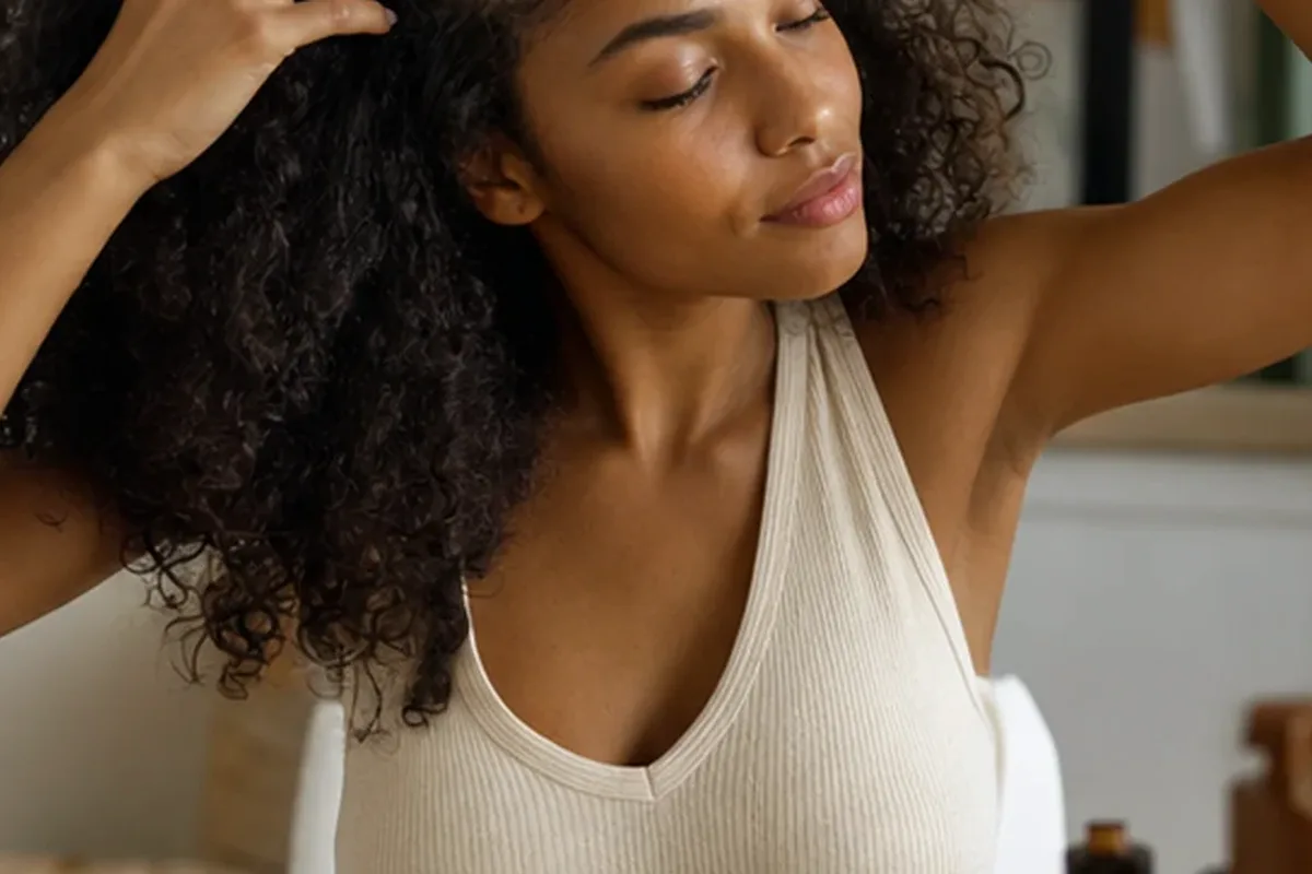 Redaktioneller Beauty-Moment zur Ausgangslage bei Leave-in-Pflege für trockenes Haar
