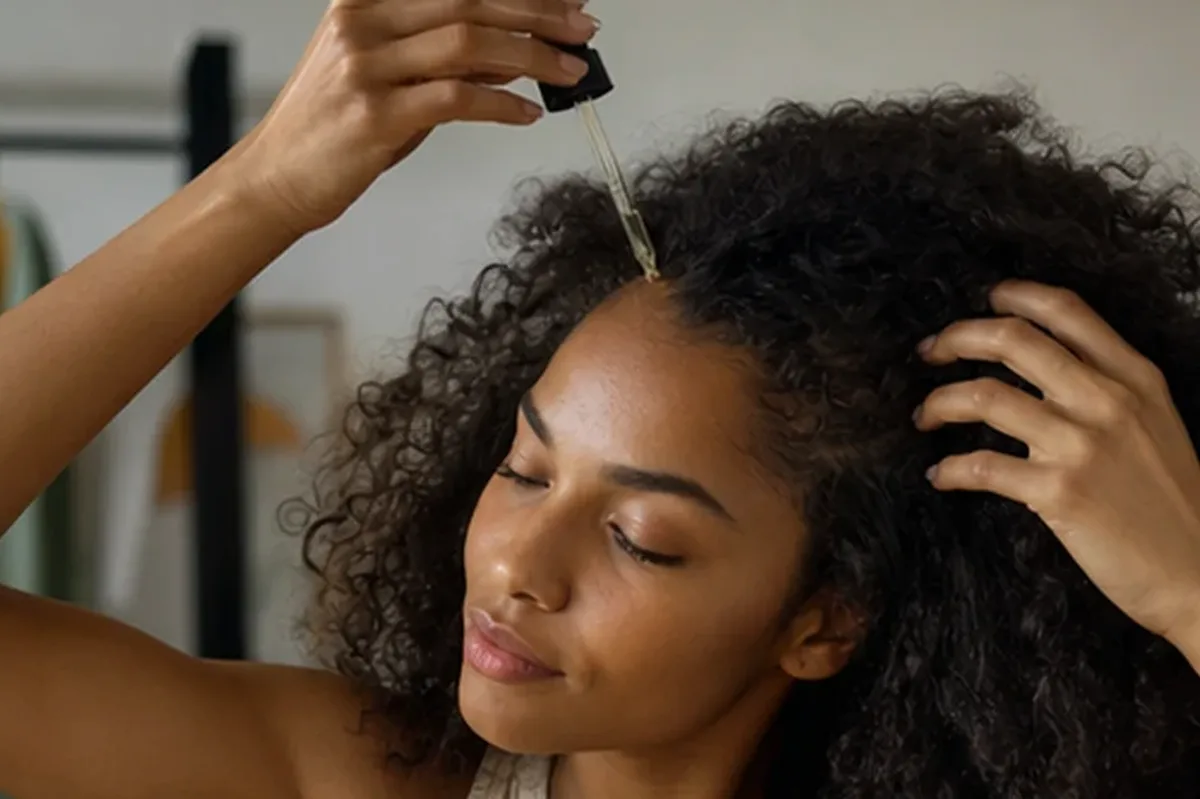 Authentische Beauty-Routine passend zum Thema Volumenspray bei Frizz