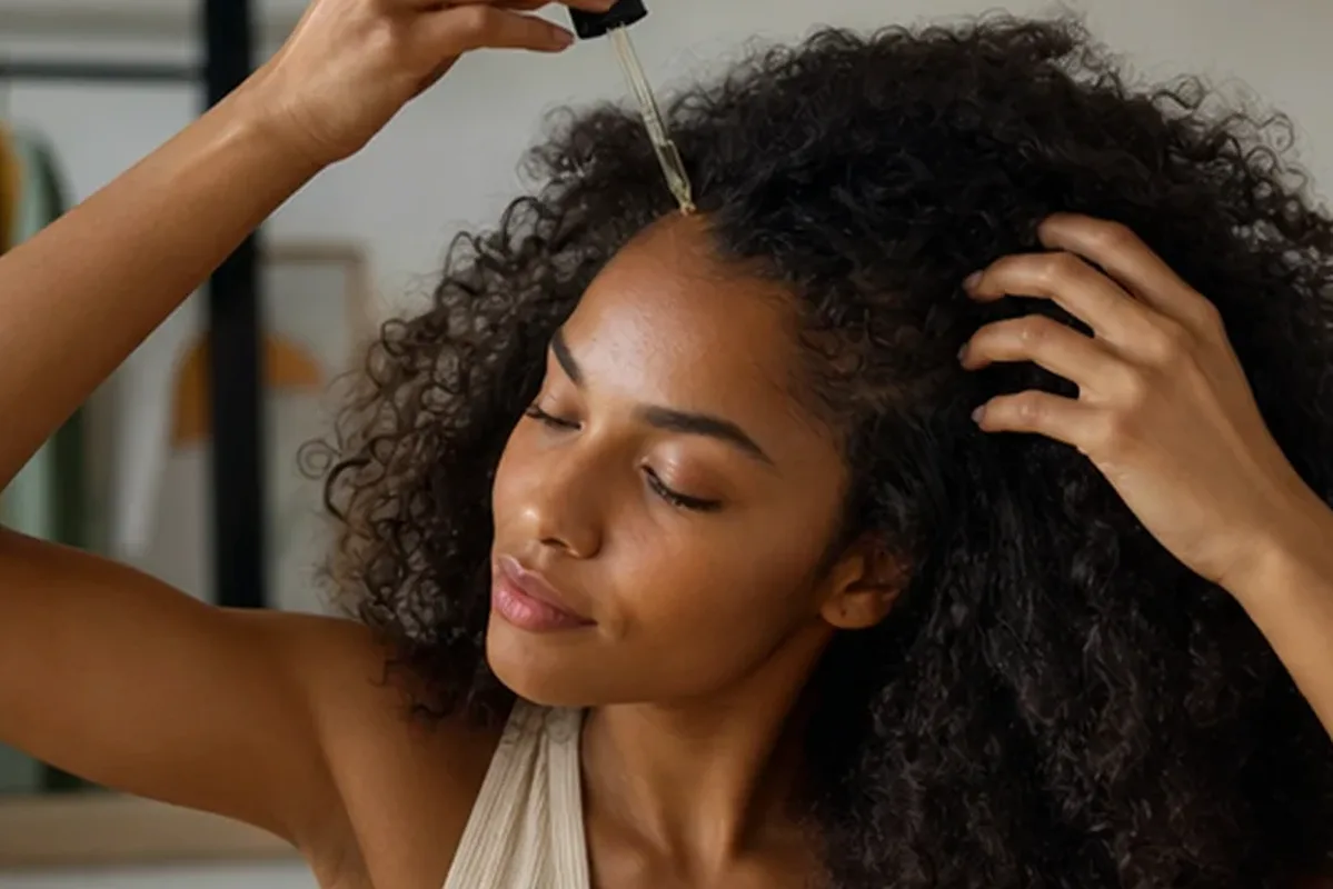 Authentischer Wohlfühlmoment passend zum Beauty-Thema Trockenshampoo für feines Haar