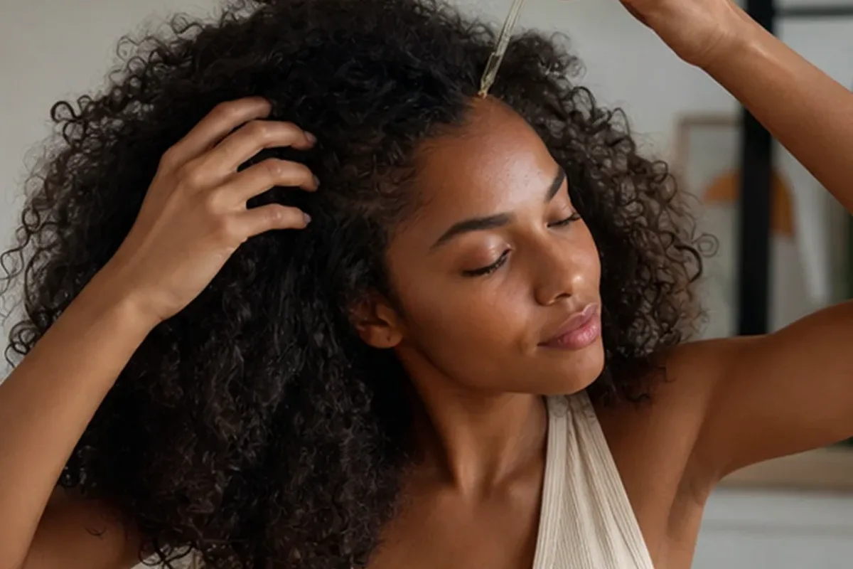 Authentische Beauty-Routine passend zum Thema Haartrockner für trockenes Haar