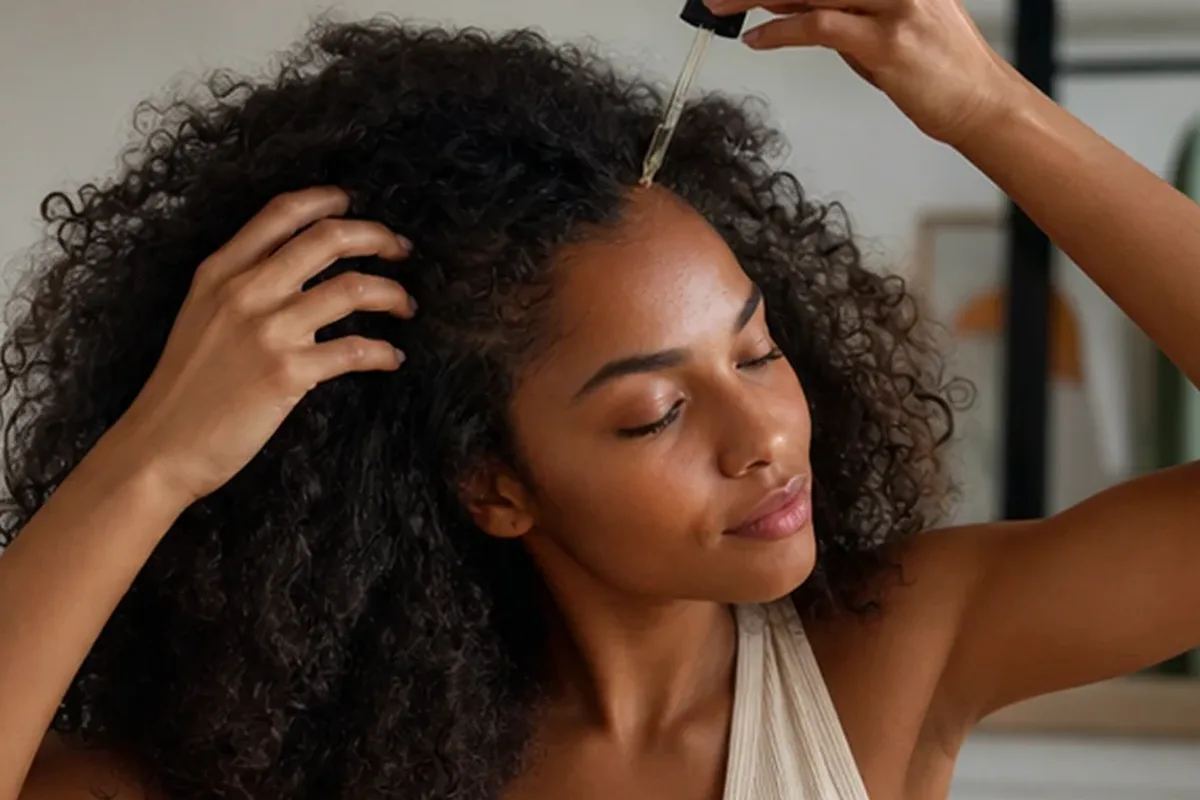 Authentische Beauty-Routine passend zum Thema Trockenshampoo für empfindliche Kopfhaut