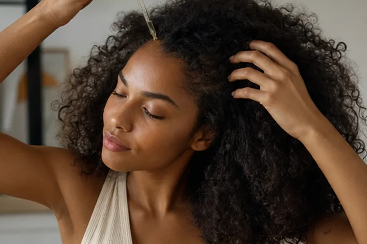 Redaktionelle Detailaufnahme zur Orientierung bei Mildes Shampoo für feines Haar