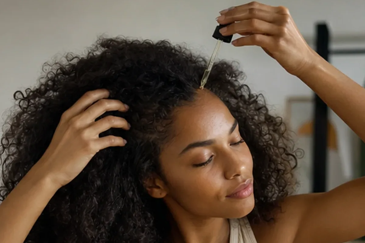 Redaktioneller Beauty-Moment zur Ausgangslage bei Leave-in-Pflege bei fettigem Ansatz