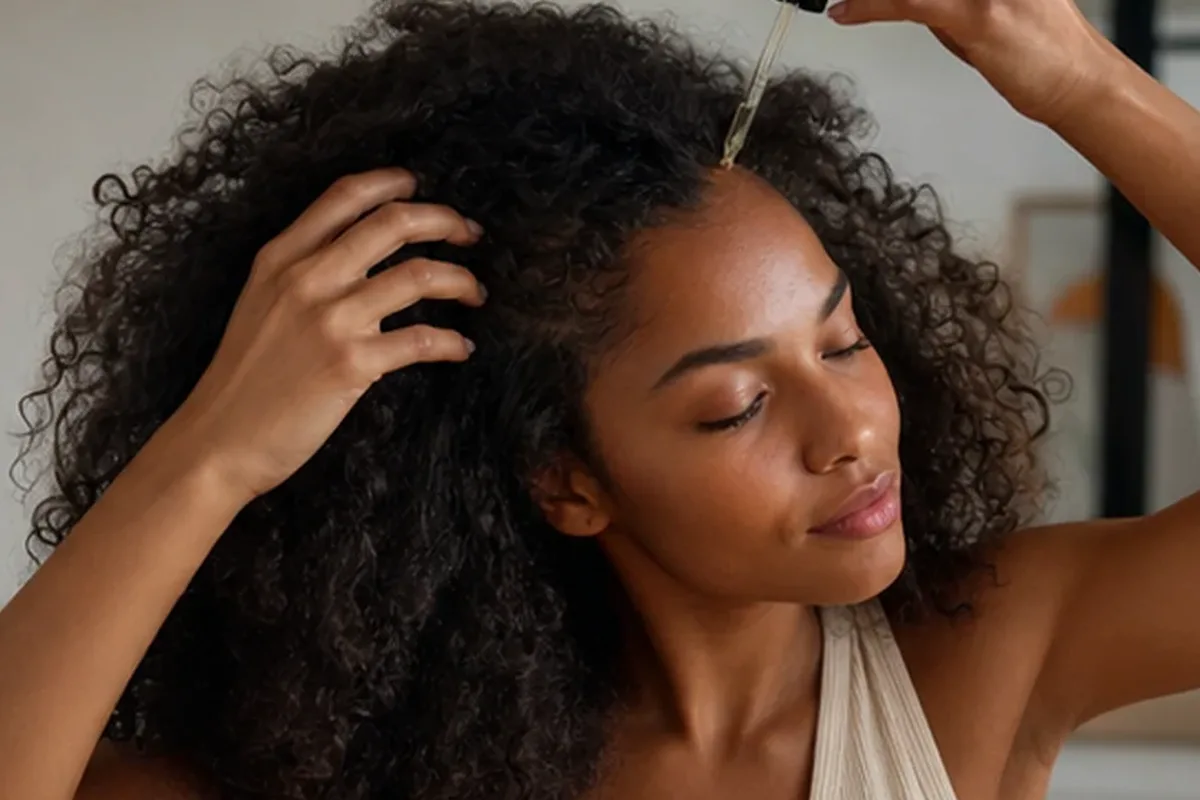 Authentische Beauty-Routine passend zum Thema Trockenshampoo bei fettigem Ansatz