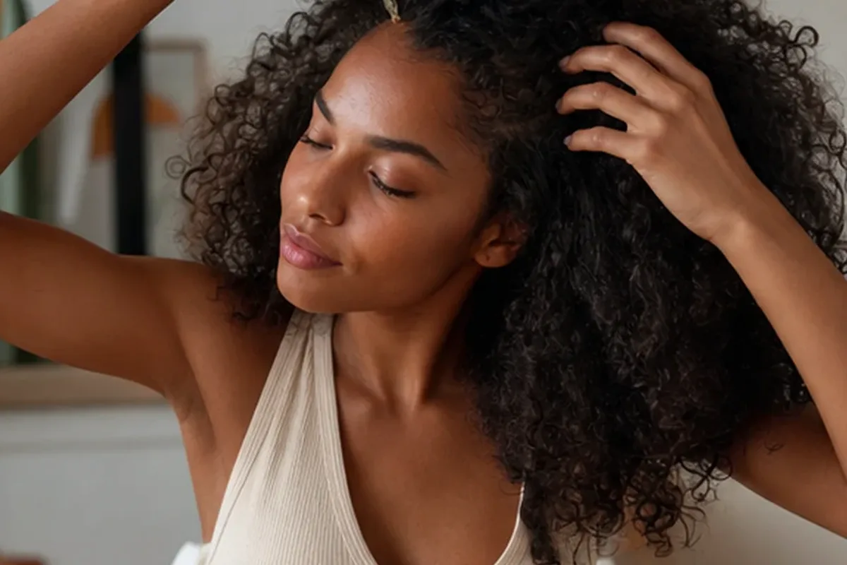 Authentische Beauty-Routine passend zum Thema Hitzeschutz bei Frizz