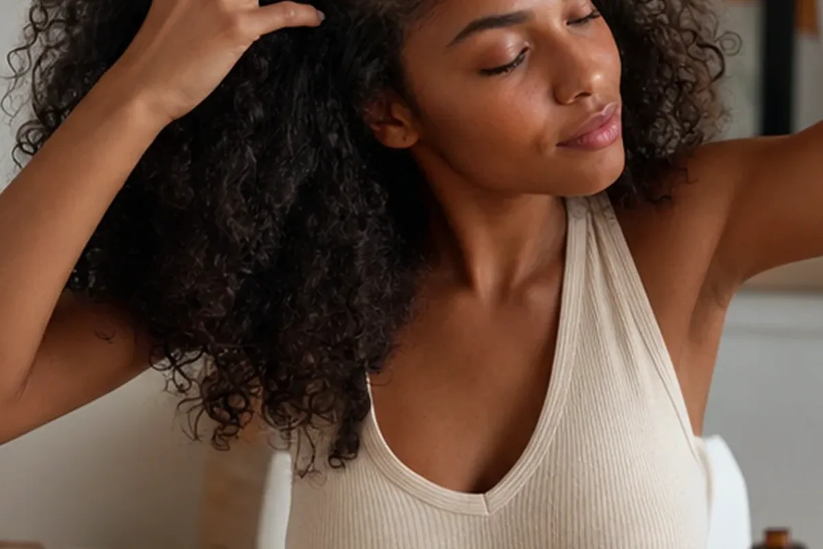 Hochwertige Beauty-Inszenierung zu Auswahlkriterien für Silbershampoo bei fettigem Ansatz
