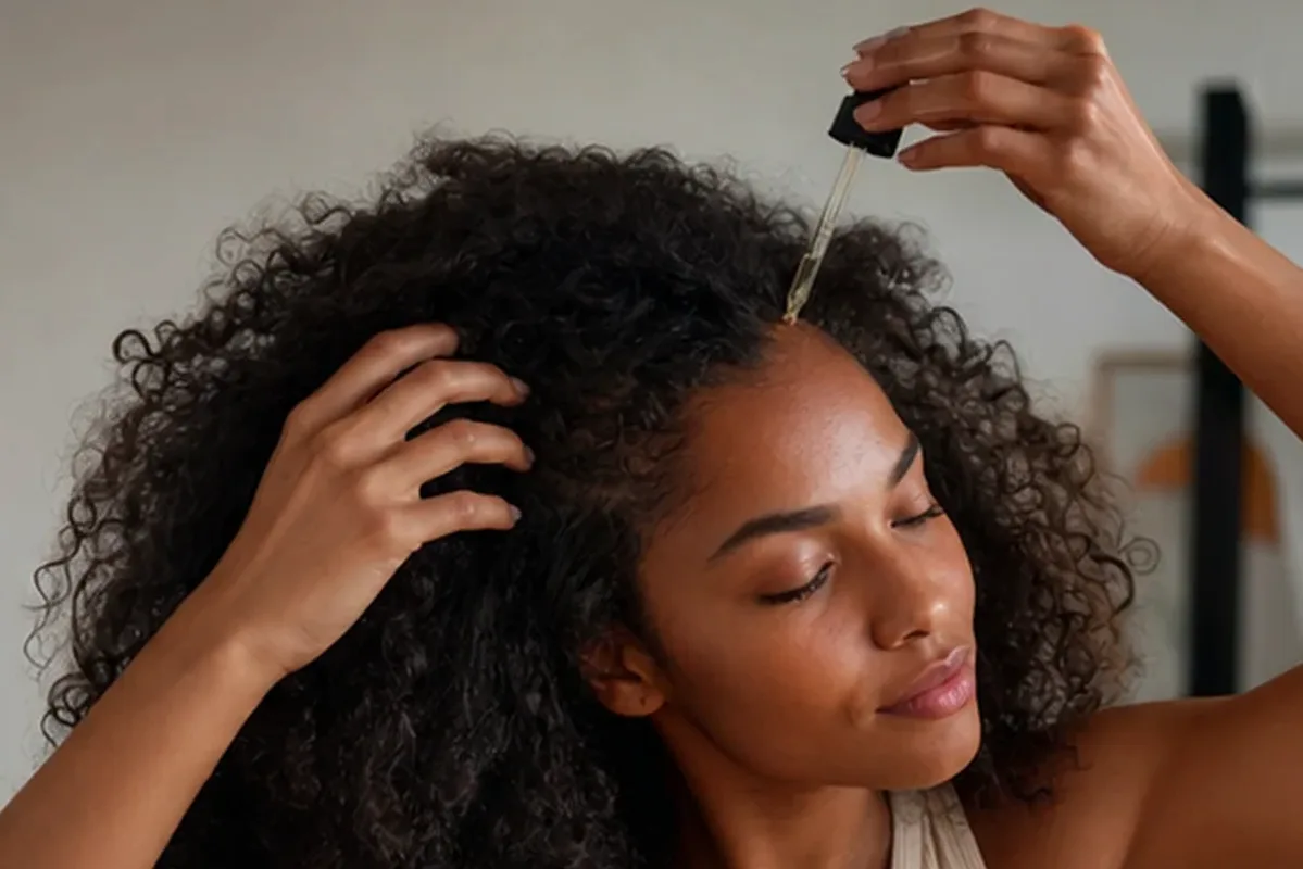 Authentische Beauty-Routine passend zum Thema Silbershampoo für lockiges Haar