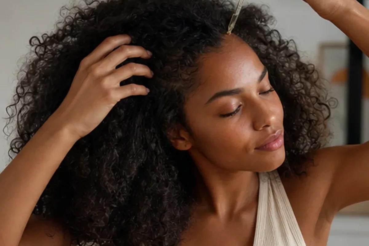 Authentische Beauty-Routine passend zum Thema Haartrockner bei fettigem Ansatz