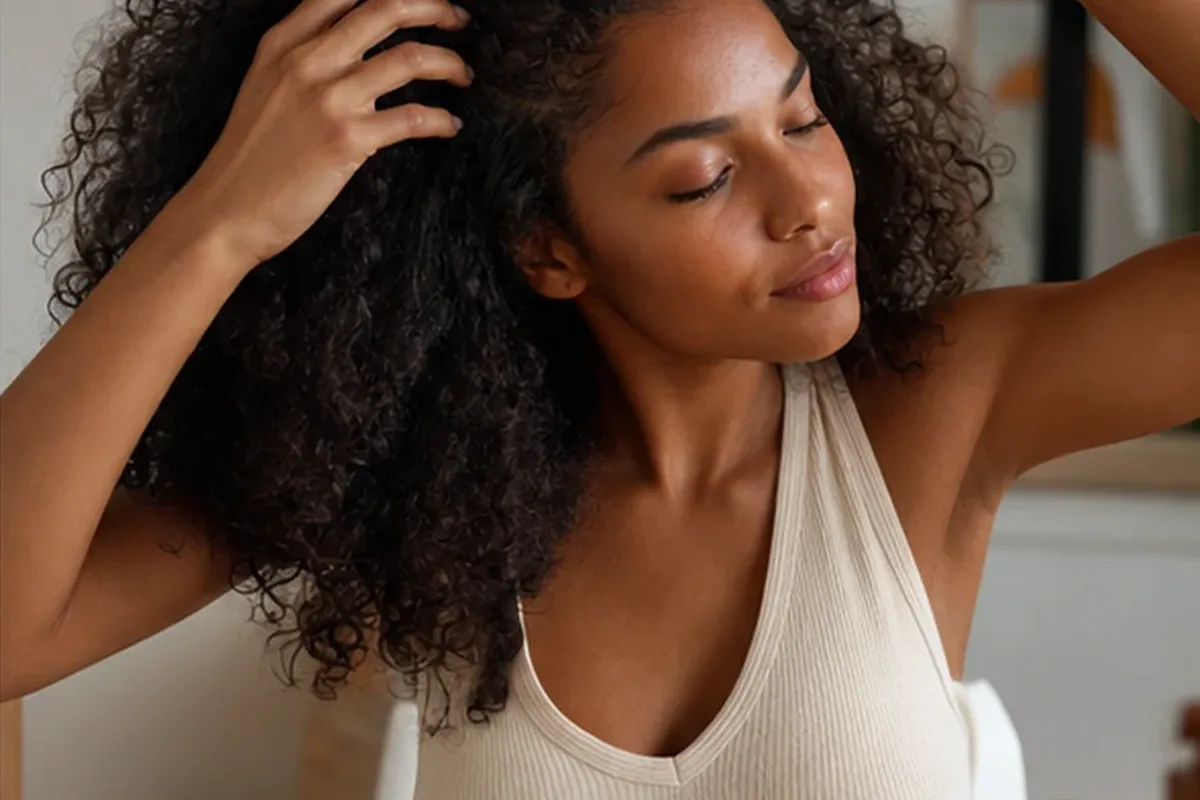 Redaktionelle Detailaufnahme zur Orientierung bei Conditioner bei Frizz