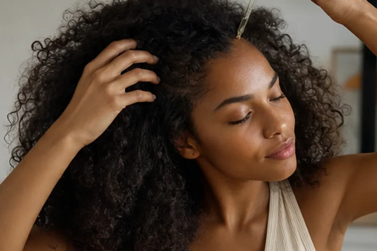 Redaktioneller Beauty-Moment zur Ausgangslage bei Lockencreme bei Haarbruch