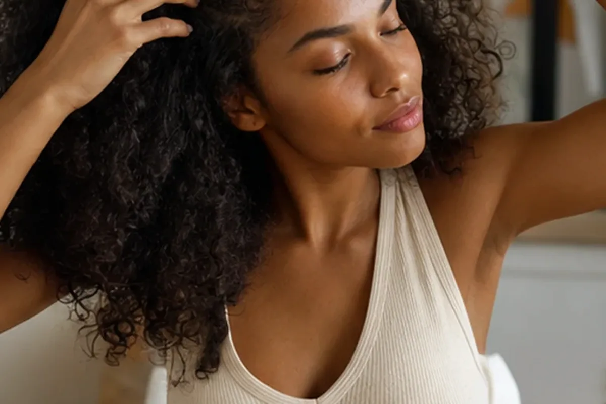 Redaktioneller Beauty-Moment zur Ausgangslage bei Leave-in-Pflege für trockenes Haar