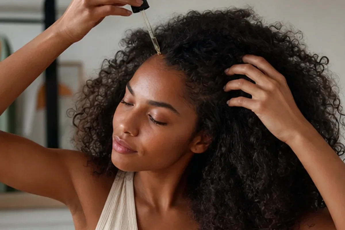 Authentische Beauty-Routine passend zum Thema Trockenshampoo für empfindliche Kopfhaut