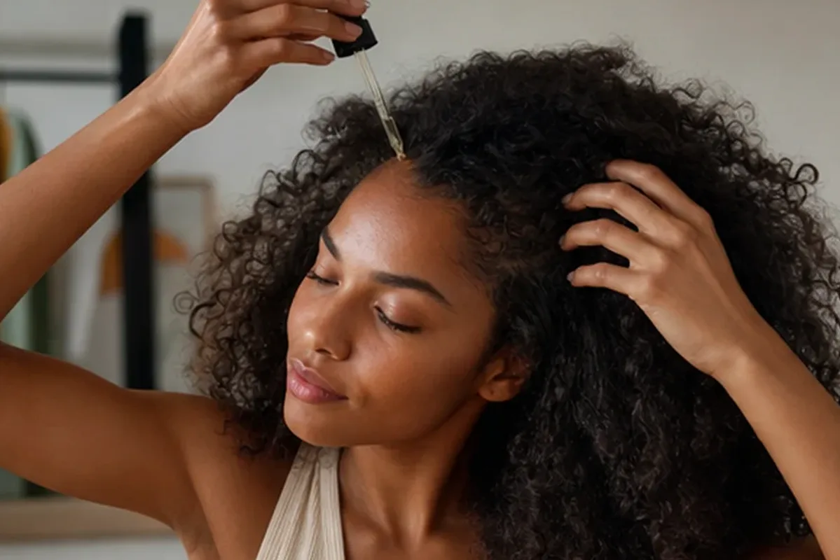 Redaktioneller Beauty-Moment zur Ausgangslage bei Lockengel für empfindliche Kopfhaut