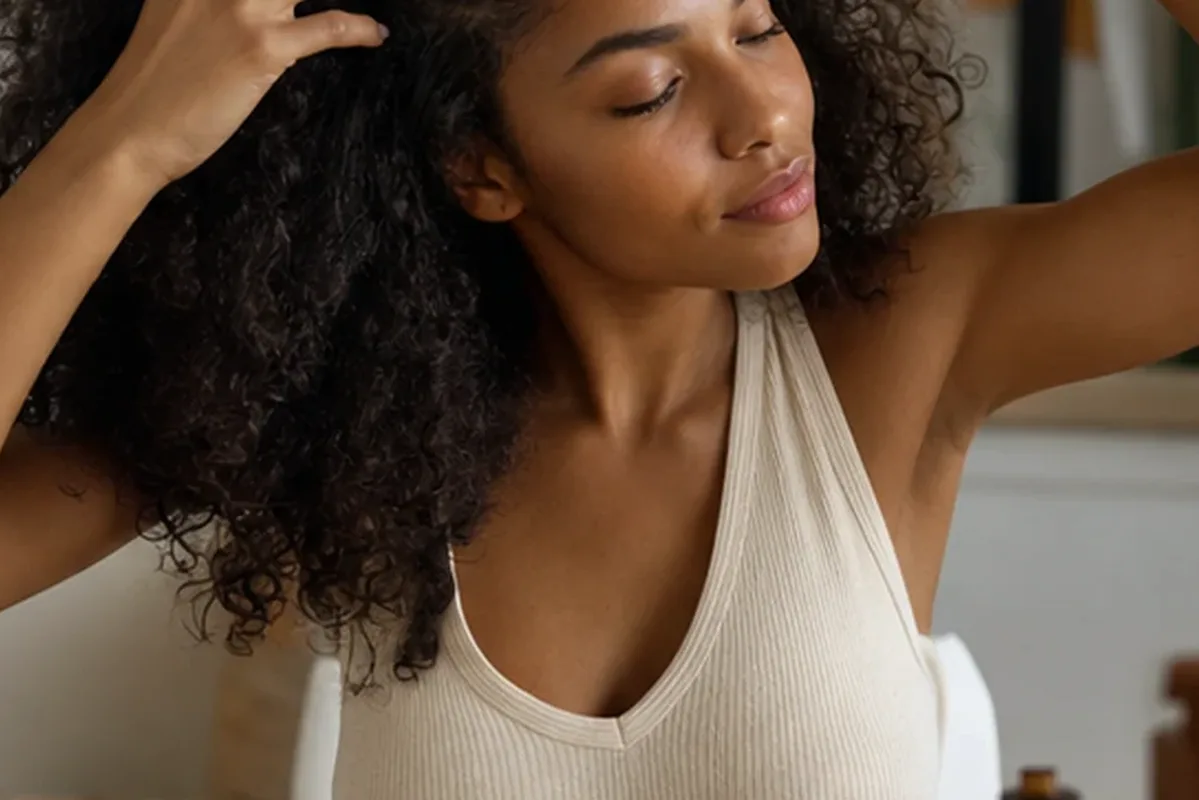 Redaktioneller Beauty-Moment zur Ausgangslage bei Leave-in-Pflege für strapaziertes Haar