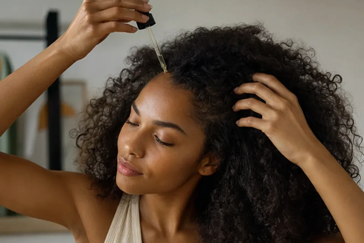 Authentische Beauty-Routine passend zum Thema Haarbürste für strapaziertes Haar