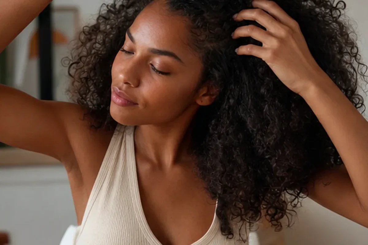 Redaktioneller Beauty-Moment zur Ausgangslage bei Trockenshampoo für empfindliche Kopfhaut