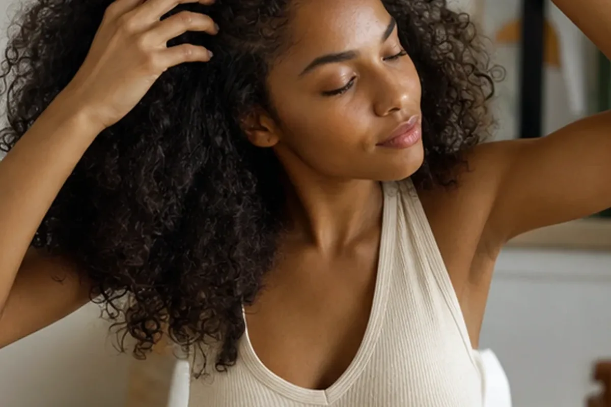 Authentische Beauty-Routine passend zum Thema Silbershampoo für trockenes Haar