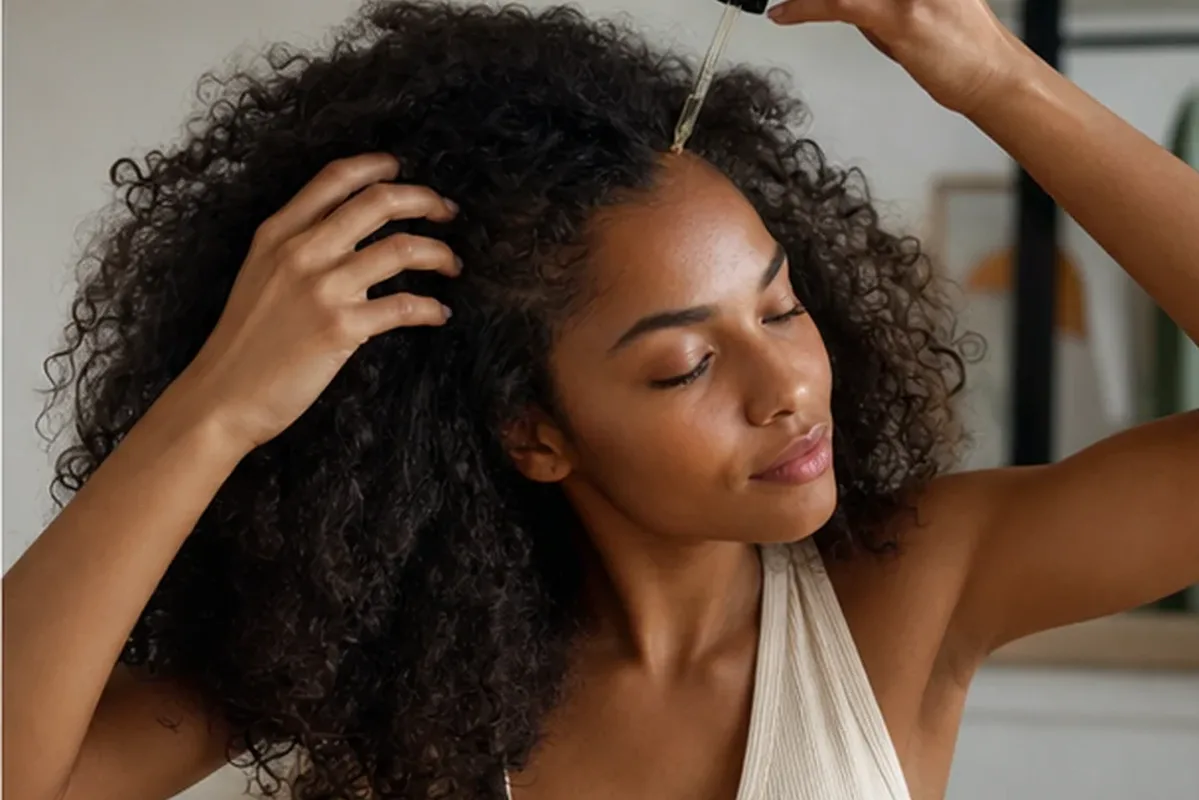 Authentischer Wohlfühlmoment passend zum Beauty-Thema Haarbürste bei Haarbruch