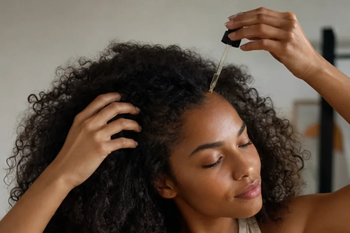 Authentischer Wohlfühlmoment passend zum Beauty-Thema Silbershampoo für empfindliche Kopfhaut